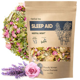 Leckar Sleep Aid Herbal Tea with lemon balm promotes a calming night.