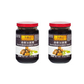 Lee Kum Kee Black Bean Garlic Sauce bottle highlights bold umami for stir-fries.