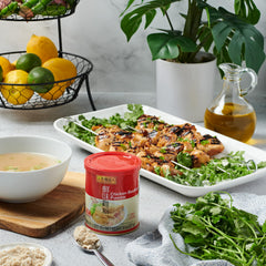 Lee Kum Kee Chicken Bouillon Powder jar dissolve quickly for fast flavor boosts.