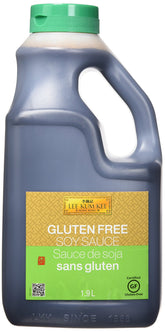 Lee Kum Kee gluten-free soy sauce bottle front showcasing premium gluten-free umami