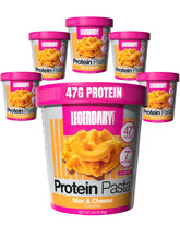 Legendary Foods Protein Mac & Cheese cup packaging highlighting convenient grab-and-go meal solution