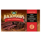 LEM Backwoods Cajun seasoning pour highlights bold spice for marinating meat.