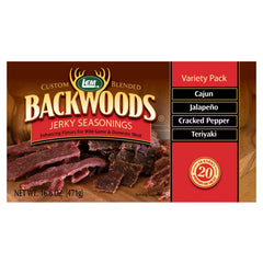 LEM Backwoods Cajun seasoning pour highlights bold spice for marinating meat.