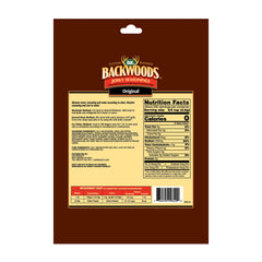 LEM Backwoods Original Jerky Seasoning label showing heritage blend for wild game