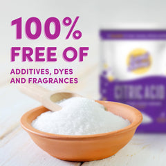 Lemi Shine citric acid powder in a kitchen setting for cooking applications.