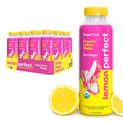 Lemon Perfect Dragon Fruit bottle showcases vibrant label for zero sugar hydration.