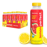 Lemon Perfect Watermelon bottle front with vibrant flavor promise
