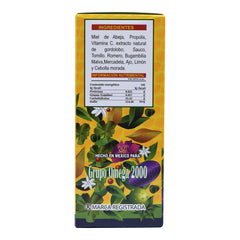 Lenico Pulmobron ingredients blend featuring mullein, thyme, and rosemary