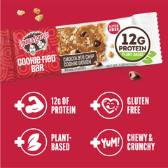 Nutrition panel shows 12g protein and 5g fiber per bar.