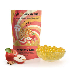 LEVO front packaging showing Apple Pie gummy mix and benefits