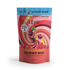 LEVO front packaging showing tart cherry gummy mix and benefits of DIY control