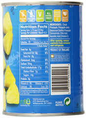 Libby's pineapple chunks in a bowl atop salad, brand freshness and ready-to-eat