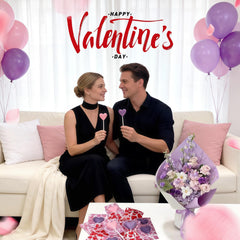 LIDATREE Heart Lollipops pink and purple colors entice Valentine's treats and gifting.