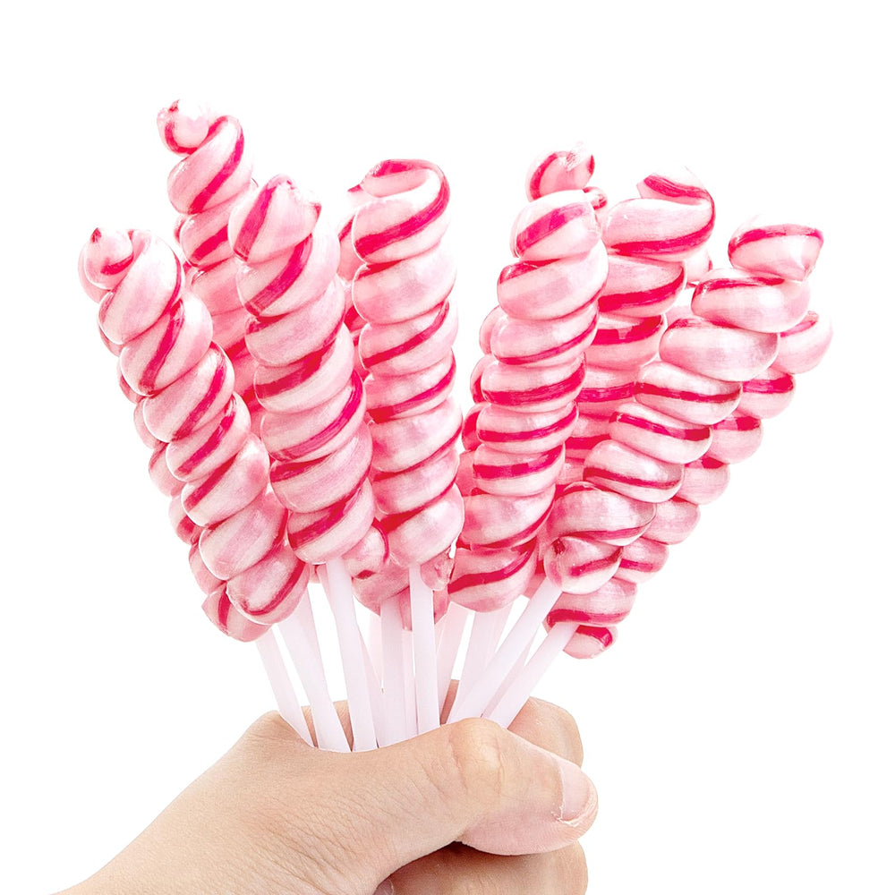 LIDATREE pink twisty lollipops pack for Valentine party favors.