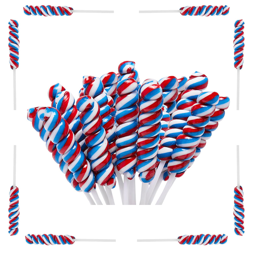 LIDATREE red white blue twist lollipops in a box, ideal for patriotic celebrations