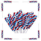 LIDATREE red white blue twist lollipops in a box, ideal for patriotic celebrations