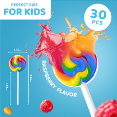 LIDATREE swirl rainbow lollipops close-up show vivid colors