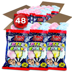 Lieber's Cotton Candy 48-pack on display for carnival-style celebrations