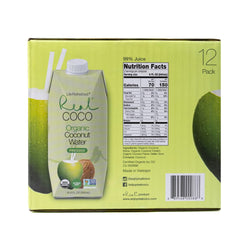 Life Refreshed Real Coco bottle close-up highlighting refreshing taste and electrolytes