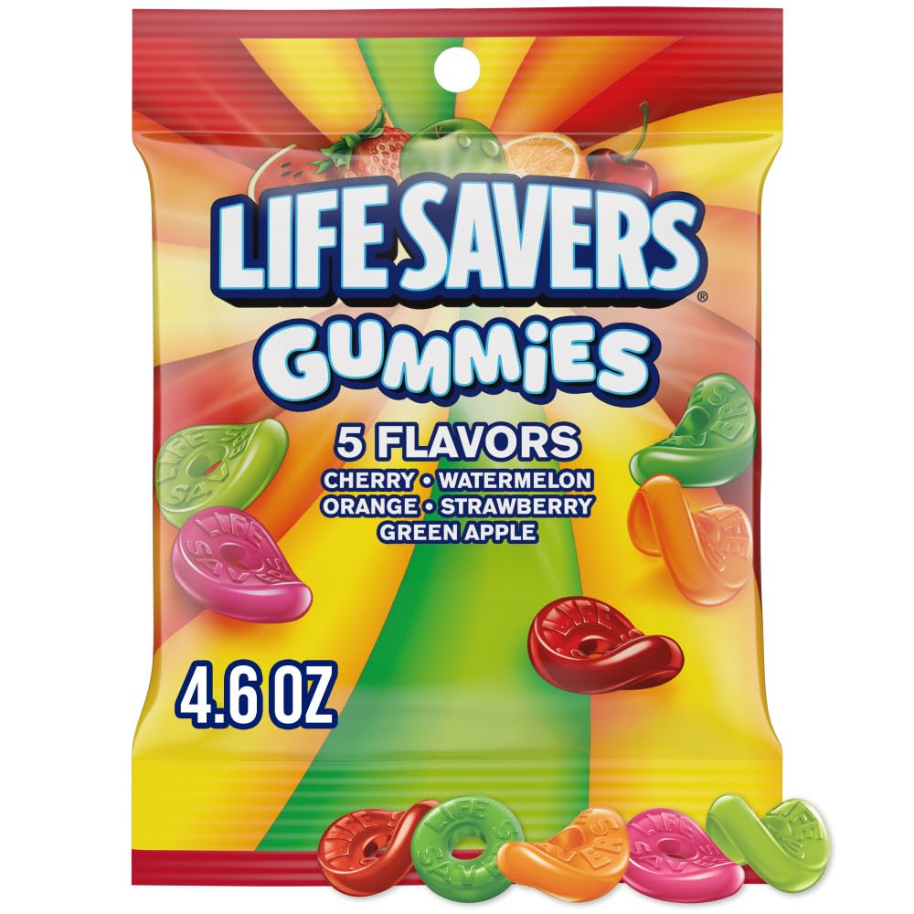 Life Savers Gummies 5-flavor assortment in a bulk bag for on-the-go snacking