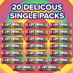 Front view of Life Savers bulk packaging highlighting convenient roll format