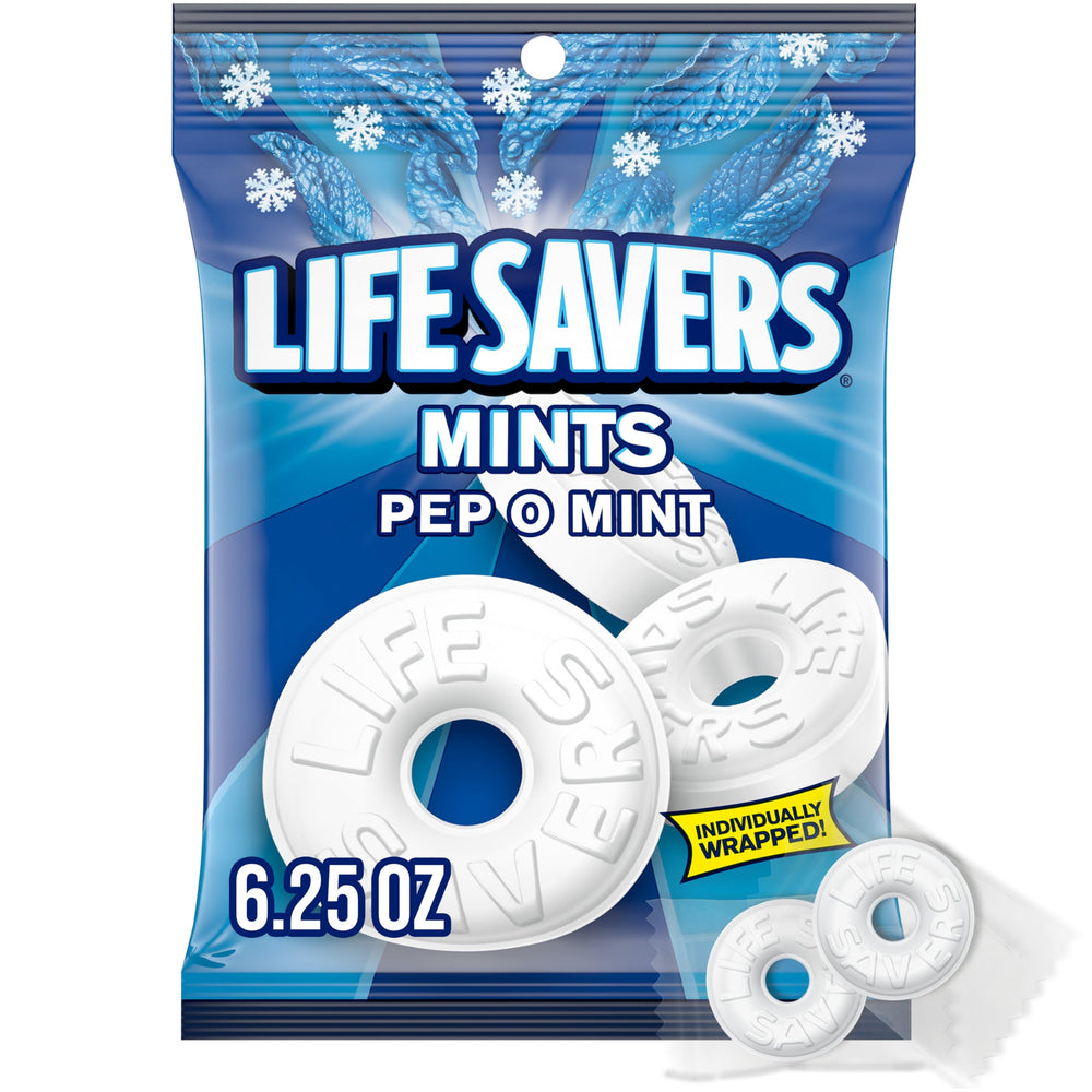 Life Savers Pep O Mint individually wrapped packs for on-the-go snacking
