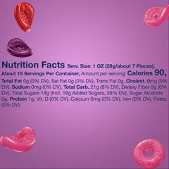 Life Savers Wild Berries flavor blend shown in vibrant close-up.