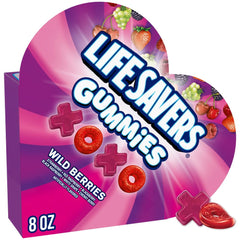 Life Savers Wild Berries heart box front view for Valentine gifting.