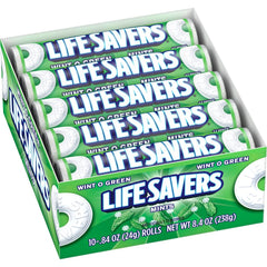 Life Savers Wint-O-Green rolls in a 20-count box for travel freshness