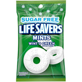 Life Savers Wint-O-Green sugar-free mints pack-shot showing 12-pack bags for bulk use