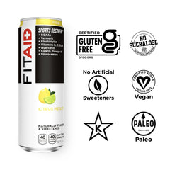 LIFEAID FITAID label emphasizes BCAAs and glucosamine for everyday athletic support.