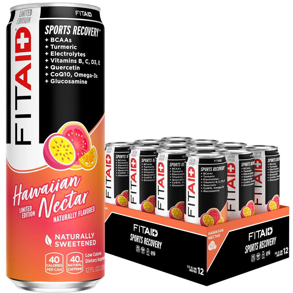 LIFEAID FITAID Hawaiian Nectar bottle highlights hydration with tropical flavor after workouts