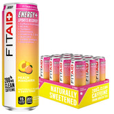 LIFEAID FITAID ENERGY Peach Mandarin bottle for on-the-go energy.