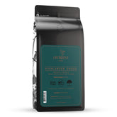 Lifeboost Highlander Grogg whole beans in a bag, single-origin and low-acid flavor.