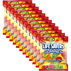 Life Savers 5 Flavors gummy candy pack front showing colorful fruity bites