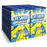 Lifesavers Singles To Go Pineapple Punch stick dissolving in water for bold hydration.