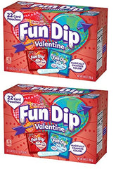 Lik-m-aid Fun Dip Valentines card pouch with edible dipping stick for classroom party favors