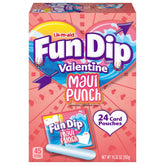 Lik-M-Aid Maui Punch Fun Dip kit pouches ready to personalize for Valentine exchanges.