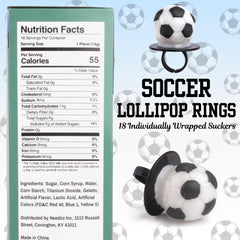 Lil' League soccer ball lollipop ring pack view, great for celebrations