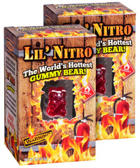 Lil' Nitro giant gummy bear close-up shows bold color and intense texture for heat fans.