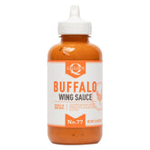 Lillie's Q Buffalo Wing Sauce bottle front, ready to glaze crispy wings