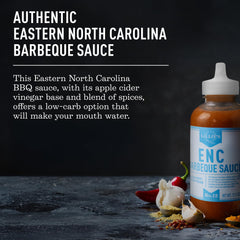 Lillie's Q ENC Barbeque Sauce enhances ribs with tangy vinegar notes
