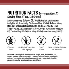 Lillie's Q Gold BBQ Sauce bottle side view with gluten-free label