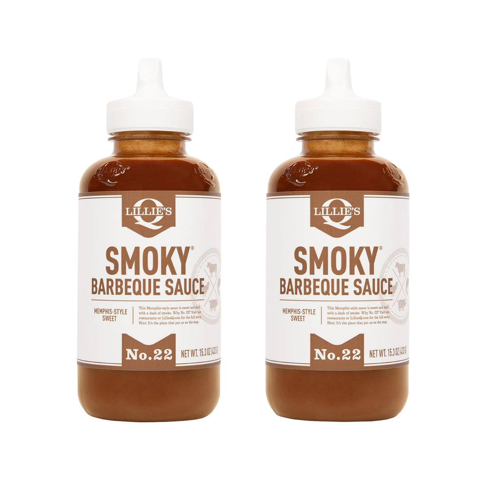 Lillie's Q Smoky BBQ Sauce bottle ready to glaze your favorite dish.