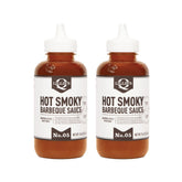 Lillie's Q hot smoky BBQ sauce bottle showcases bold, versatile flavor for grilling and marinades.
