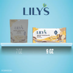LILY'S White Chocolate Style bag open, ready for baking and sharing.
