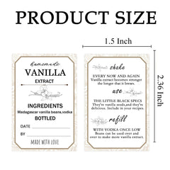 Back label with instructions for Limarqabel vanilla extract