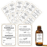 Limarqabel vanilla label on bottle for homemade extracts