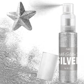 Limino edible glitter spray in a silver bottle adds a shiny finish to drinks