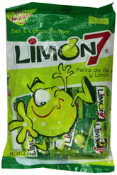 Limon 7 Anahuac candy front packaging showcases tangy lemon powder for snacking